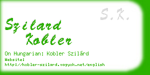 szilard kobler business card